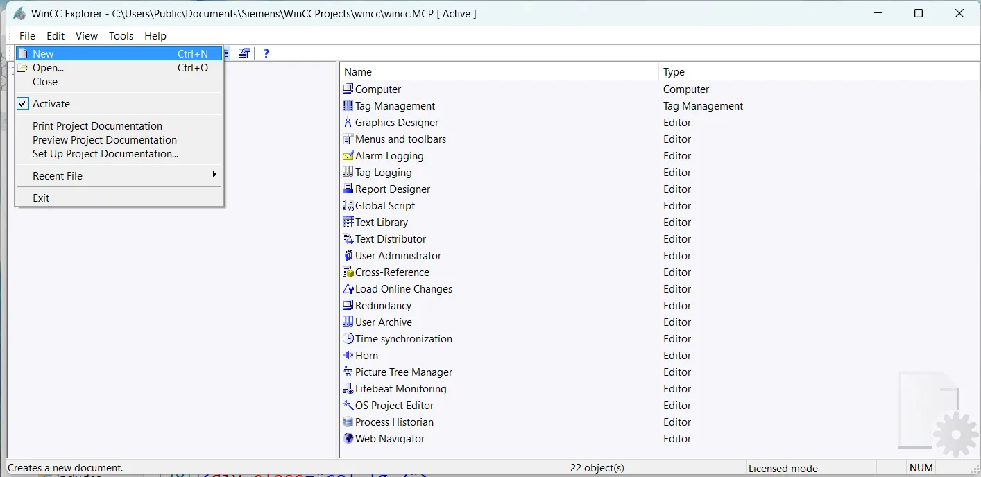 img/wincc scada/open wincc explorer and create a new project.webp